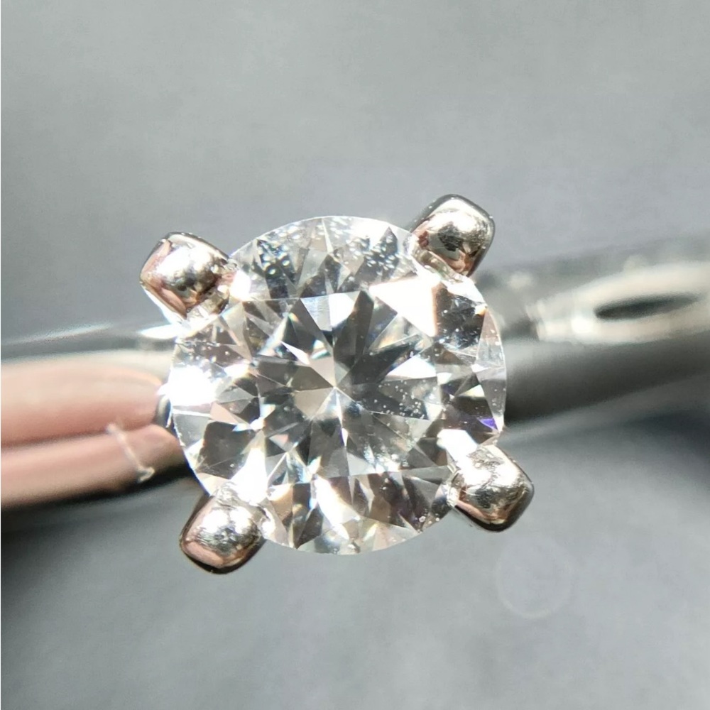 Cartier 1895 1/4 Carat VVS2/E GIA Natural Diamond Platinum Engagement Ring Sz 46 - Picture 10 of 16